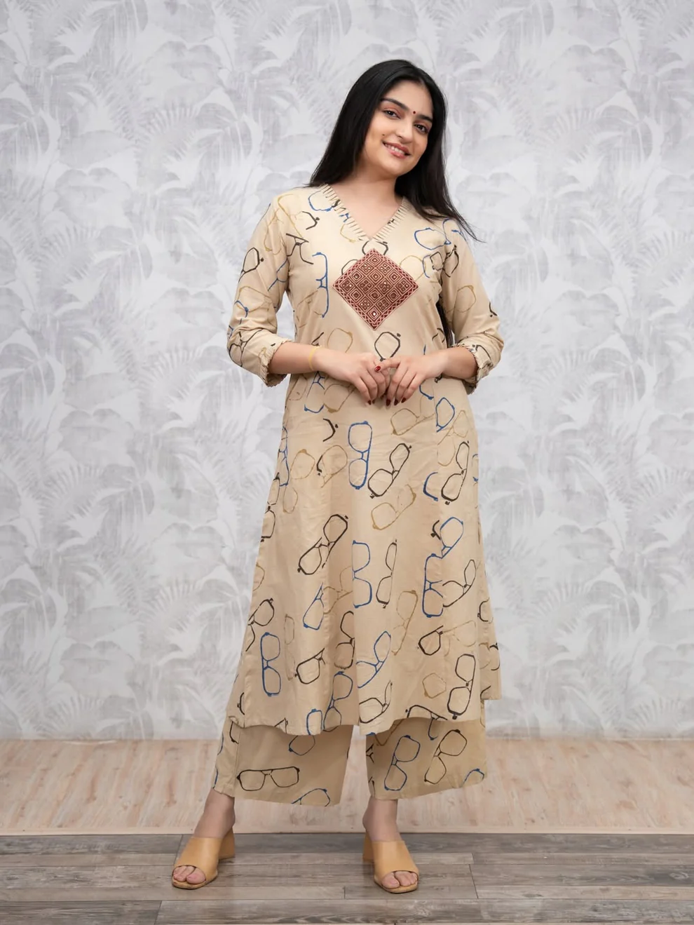 Designer Heavy Kurti Palazzo Set in Premium Cotton Fabric