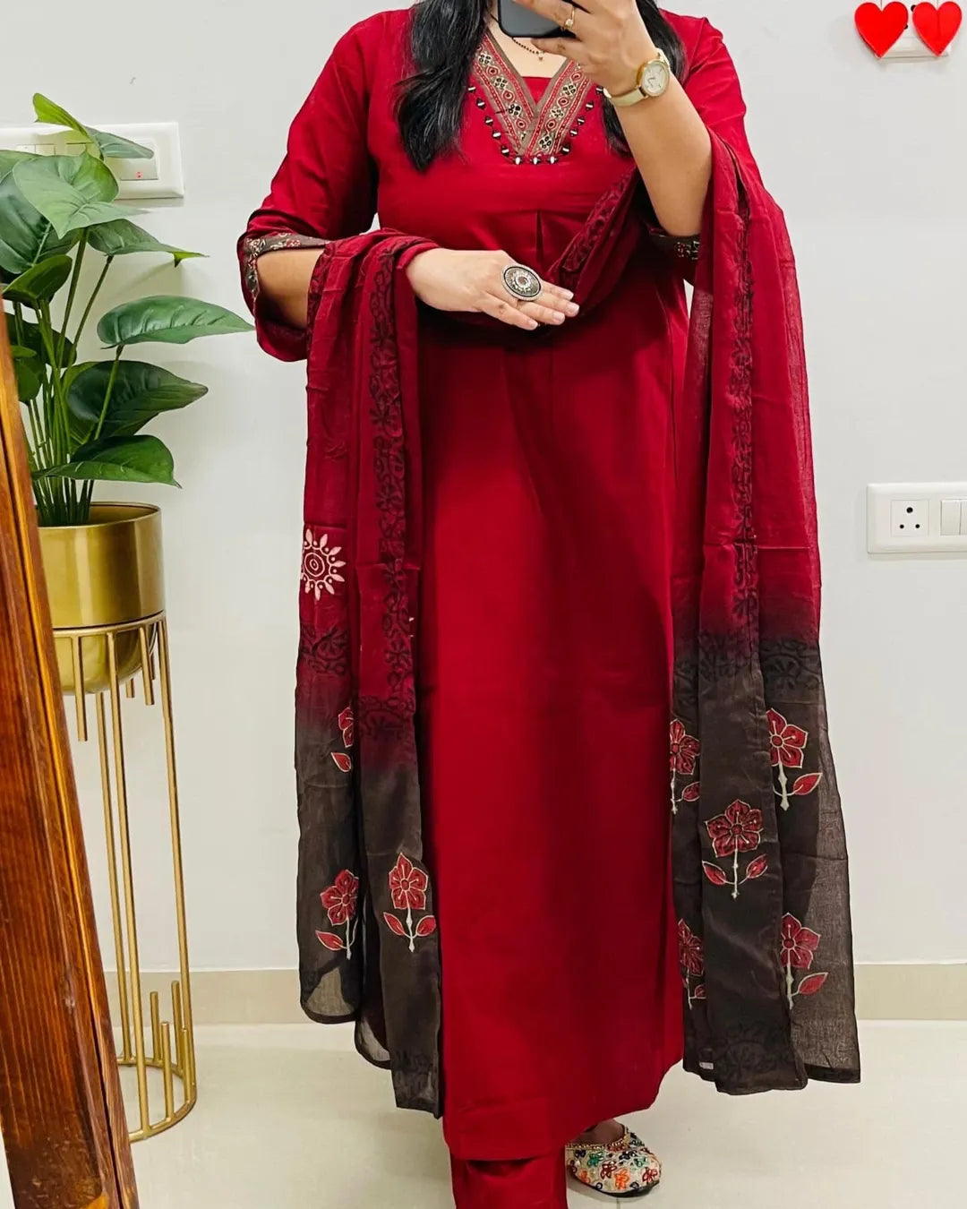 Designer Kutch Style Applique Work Cotton Suit