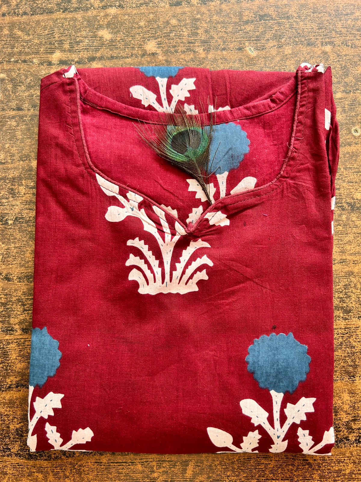 Elegant Maroon Embroidered Maxi Dress