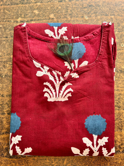 Elegant Maroon Embroidered Maxi Dress