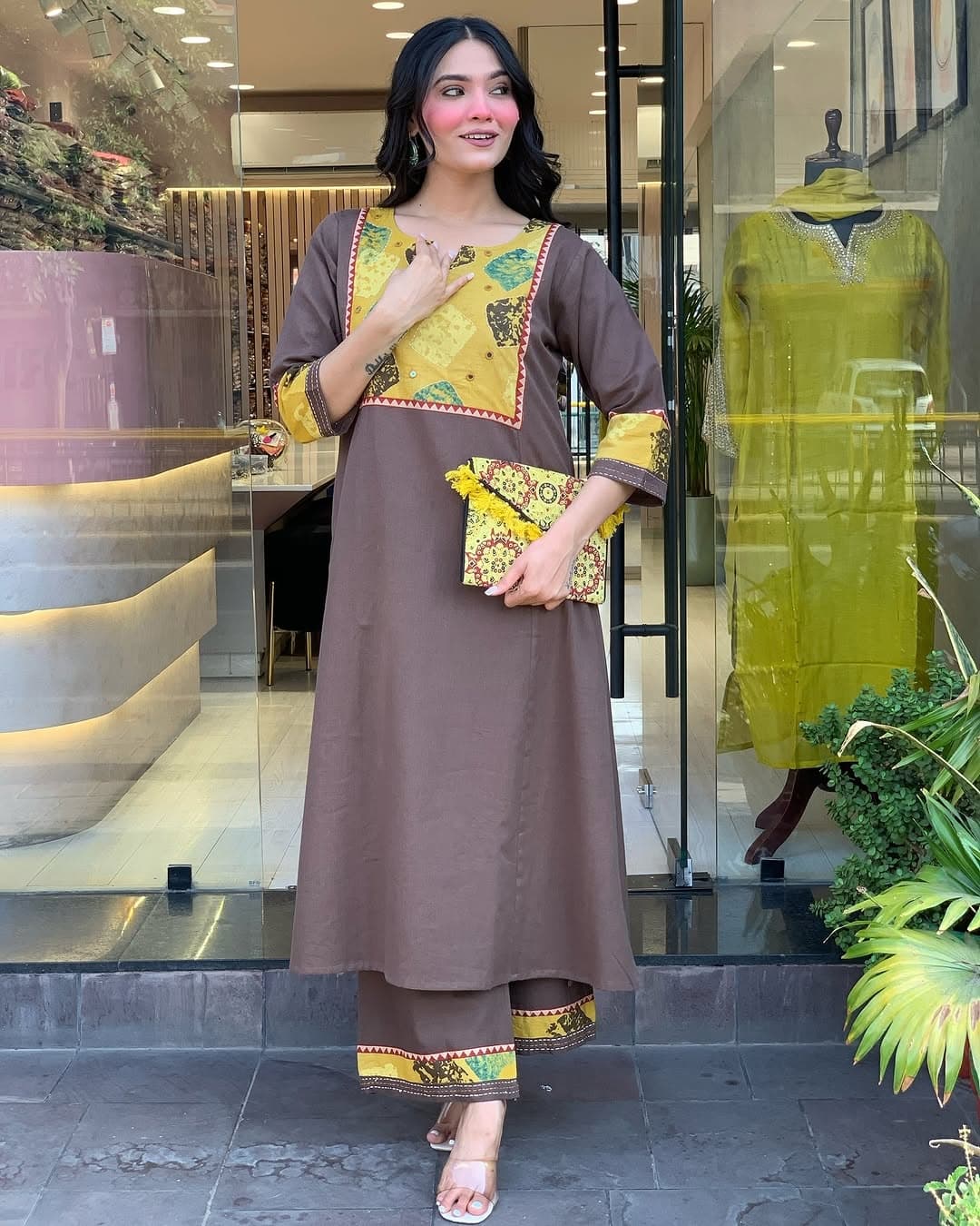 Premium Cotton Kurta Plazzo Set