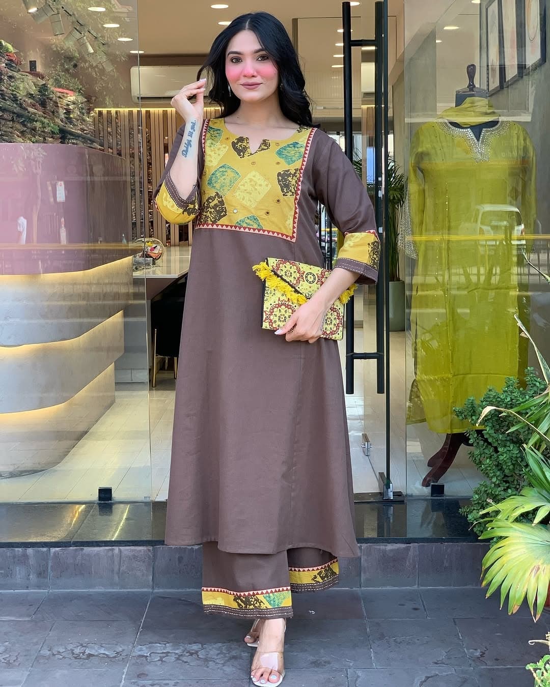 Premium Cotton Kurta Plazzo Set