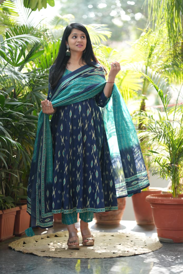 Pure Cotton Anarkali Kurta Set for Women