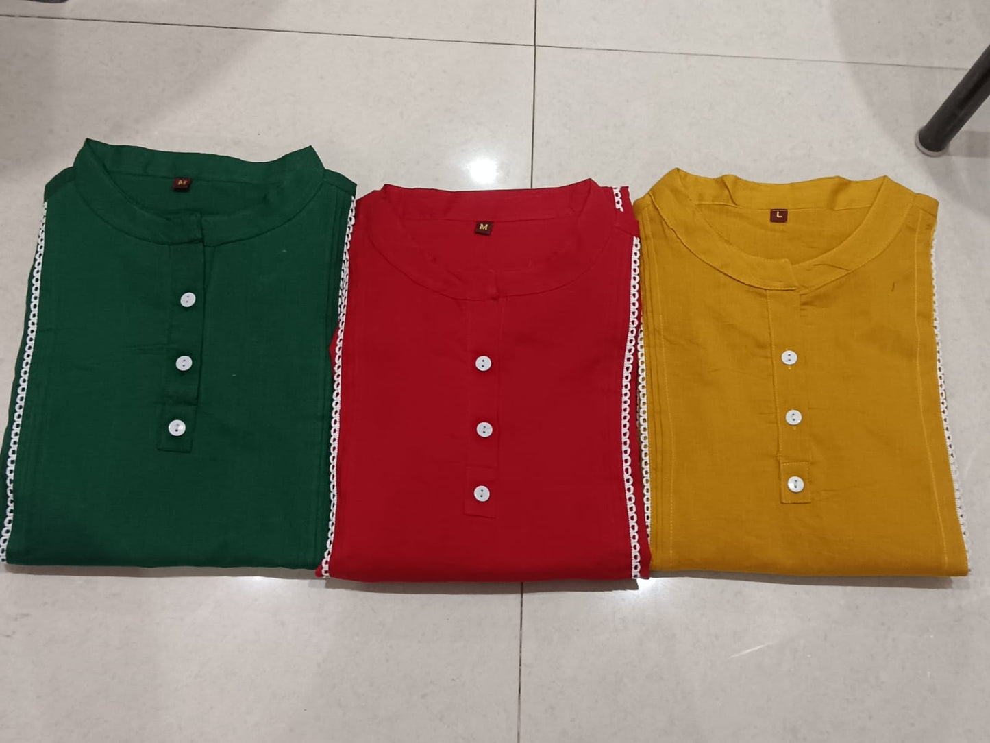 Women’s Solid Pure Cotton Kurti Pant Set