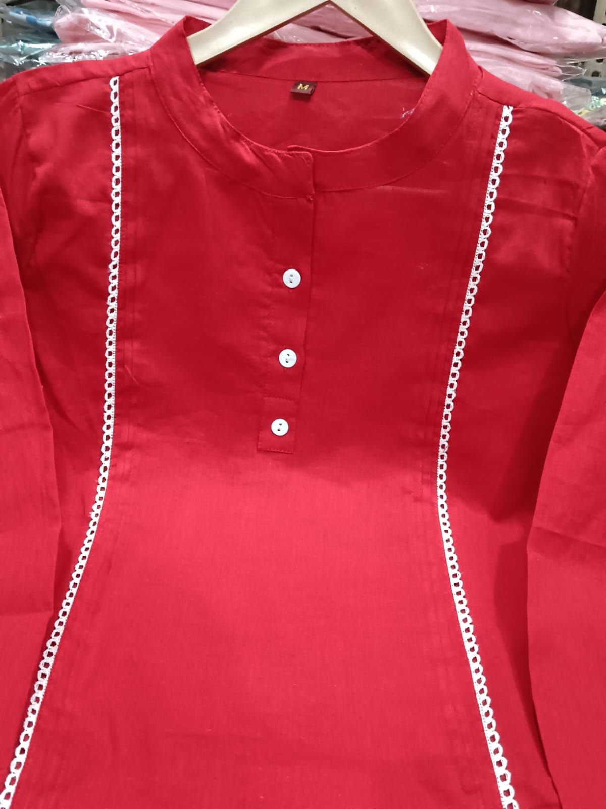 Women’s Solid Pure Cotton Kurti Pant Set