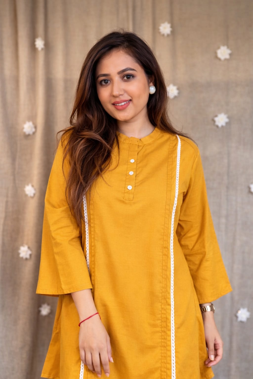 Women’s Solid Pure Cotton Kurti Pant Set