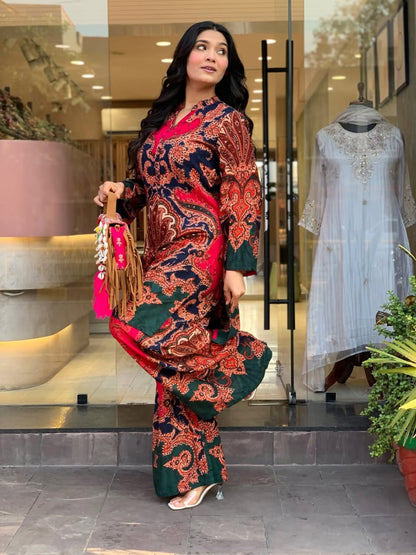 Ruby Paisley Printed Co-Ord Set