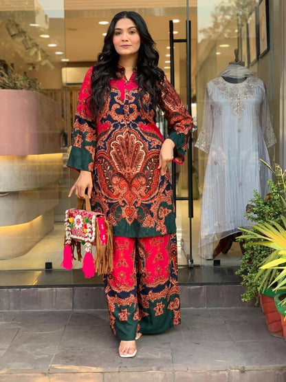 Ruby Paisley Printed Co-Ord Set